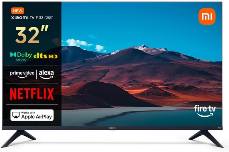 Xiaomi TV F 32 32″ HD Smart TV Fire OS7 Triple Tuner DVB-C/S/S2/T/T2, Dolby Audio, DTS Virtual:X, DTS-HD, Voice Control with Alexa, Compatible with Apple AirPlay