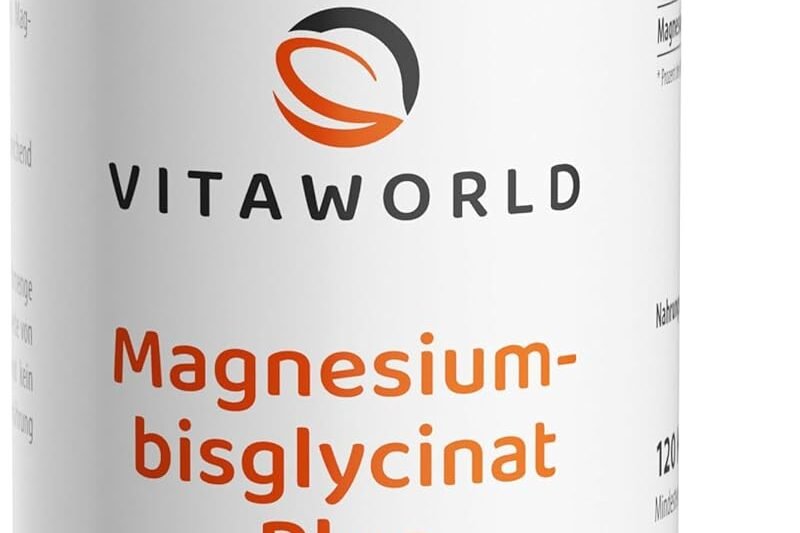 vitaworld Magnesium Bisglycinate Plus, 333 mg Pure Magnesium per Daily Consumption, Vegan, 120 Capsules