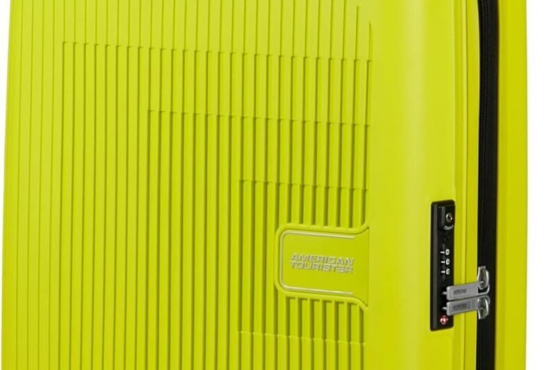American Tourister Aerostep Spinner S, Expandable Hand Luggage, 55 cm, 36/40 L, Light Lime