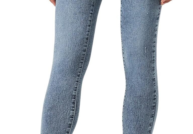 ONLY Damen Onlrain Mid Waist Skinny Ank Acid Pim Jeans